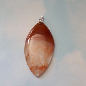 Pendant - Gorgeous Polished Stone with Sterling Silver Bale